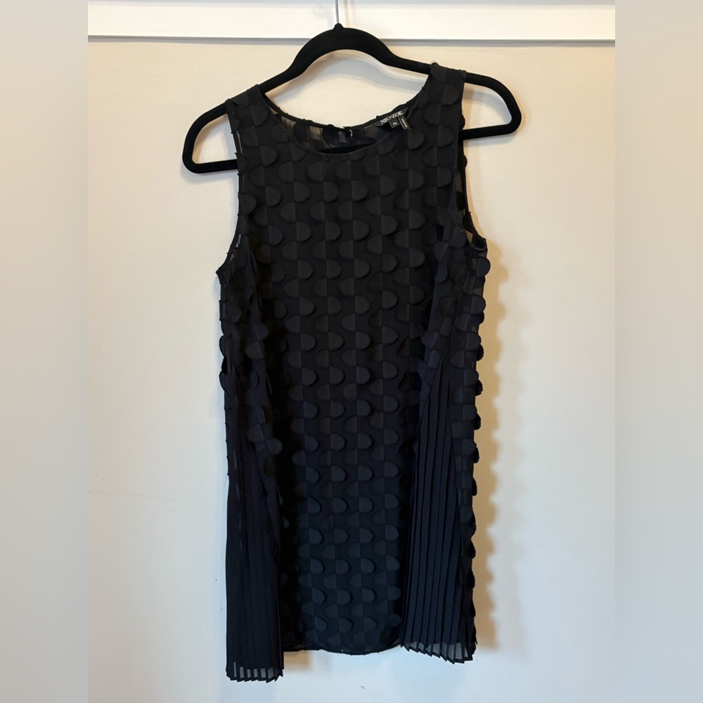 NIC+ZOE Textured Black Mini Dress